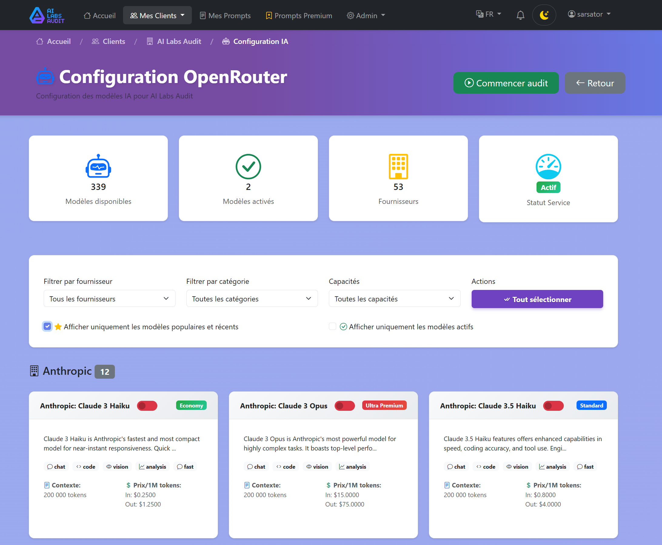 AI Labs Audit - Analyse